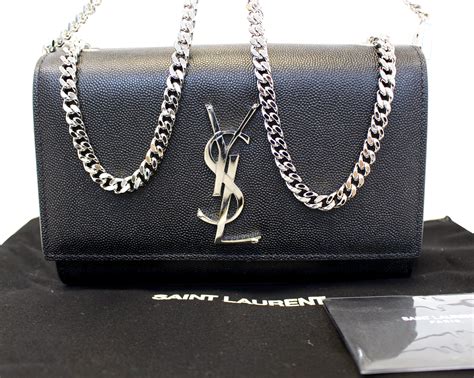 ysl black chain purse|ysl handbag black.